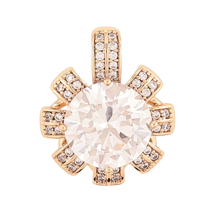 Кулон Xuping Позолота 18K «Квіточка з фіанітом та інкрустацією цирконієм» для ланцюжка до 5мм фото №16 Кулон Xuping Позолота 18K «Квіточка з фіанітом та інкрустацією цирконієм» для ланцюжка до 5мм фото №16