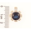 Кулон Xuping Позолота 18K «Квіточка з синім фіанітом та інкрустацією цирконієм» для ланцюжка до 5мм фото №2 Кулон Xuping Позолота 18K «Квіточка з синім фіанітом та інкрустацією цирконієм» для ланцюжка до 5мм фото №2