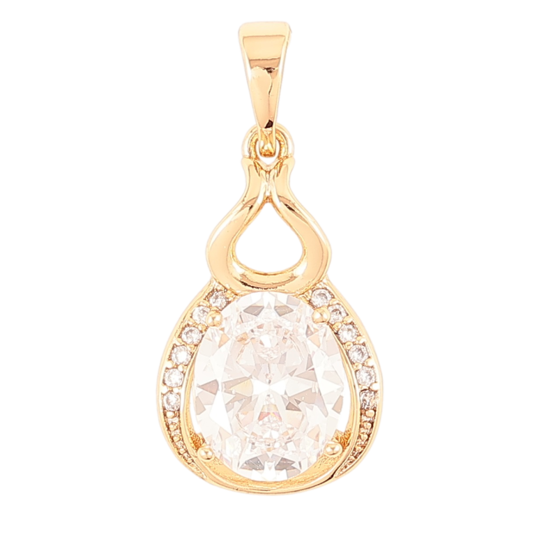 Кулон Xuping Позолота 18K Декоративный узор с фианитом для цепочки до 5мм фото №14