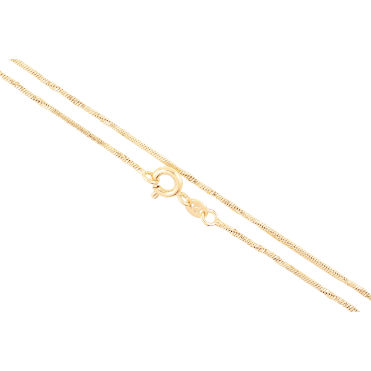 Ланцюжок Xuping Позолота 18K «Плетіння 4-х гранний шнур перекручений» довжина 45см х 1мм фото №14 Ланцюжок Xuping Позолота 18K «Плетіння 4-х гранний шнур перекручений» довжина 45см х 1мм фото №14