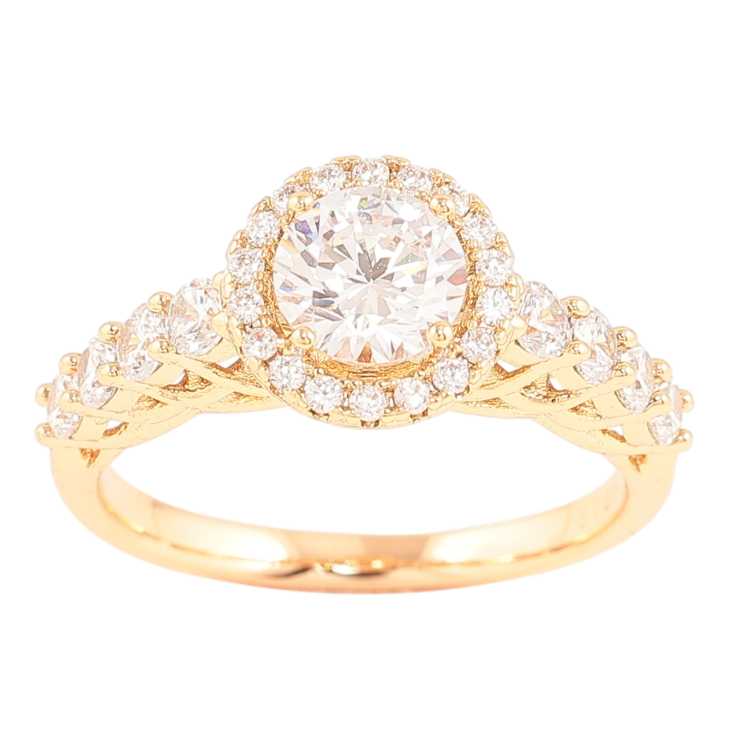 Каблучка Xuping Позолота 18K «Інкрустація цирконієм» фото №9 Каблучка Xuping Позолота 18K «Інкрустація цирконієм» фото №9