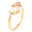 Каблучка Xuping Позолота 18K «Сердечко з кришталевою крапелькою» фото №2 Каблучка Xuping Позолота 18K «Сердечко з кришталевою крапелькою» фото №2