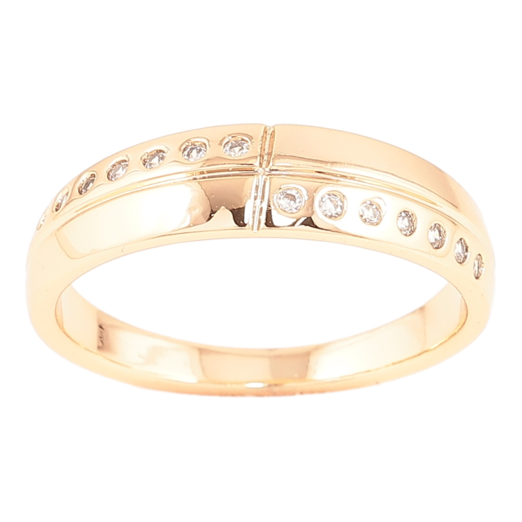 Каблучка Xuping Позолота 18K «Візерунок з вставками цирконію» фото №6 Каблучка Xuping Позолота 18K «Візерунок з вставками цирконію» фото №6