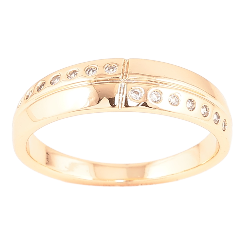 Каблучка Xuping Позолота 18K «Візерунок з вставками цирконію» фото №4 Каблучка Xuping Позолота 18K «Візерунок з вставками цирконію» фото №4