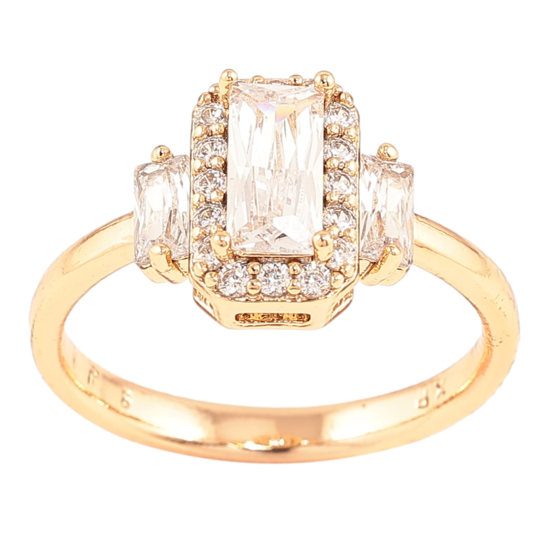 Каблучка Xuping Позолота 18K «Кришталевий блиск» фото №6