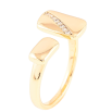 Кольцо Xuping Позолота 18K Прямоугольники с дорожкой циркония фото №2 Кольцо Xuping Позолота 18K Прямоугольники с дорожкой циркония фото №2