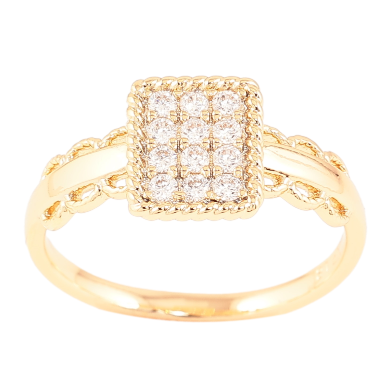 Каблучка Xuping Позолота 18K «Інкрустація цирконієм» фото №4 Каблучка Xuping Позолота 18K «Інкрустація цирконієм» фото №4