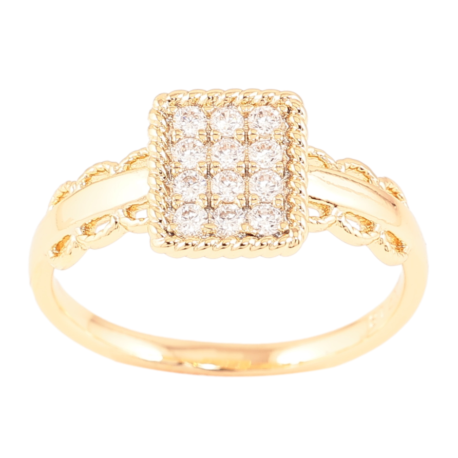 Каблучка Xuping Позолота 18K «Інкрустація цирконієм» фото №1 Каблучка Xuping Позолота 18K «Інкрустація цирконієм» фото №1