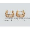 Серьги Xuping Позолота 18K колечки Резной орнамент сердечки фото №2 Серьги Xuping Позолота 18K колечки Резной орнамент сердечки фото №2