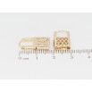 Серьги Xuping Позолота 18K колечки Замочки с узором фото №2 Серьги Xuping Позолота 18K колечки Замочки с узором фото №2