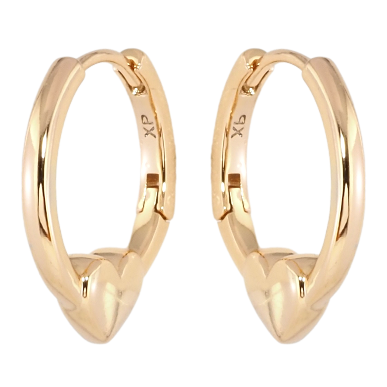 Серьги Xuping Позолота 18K колечки Сердечки фото №1 Серьги Xuping Позолота 18K колечки Сердечки фото №1