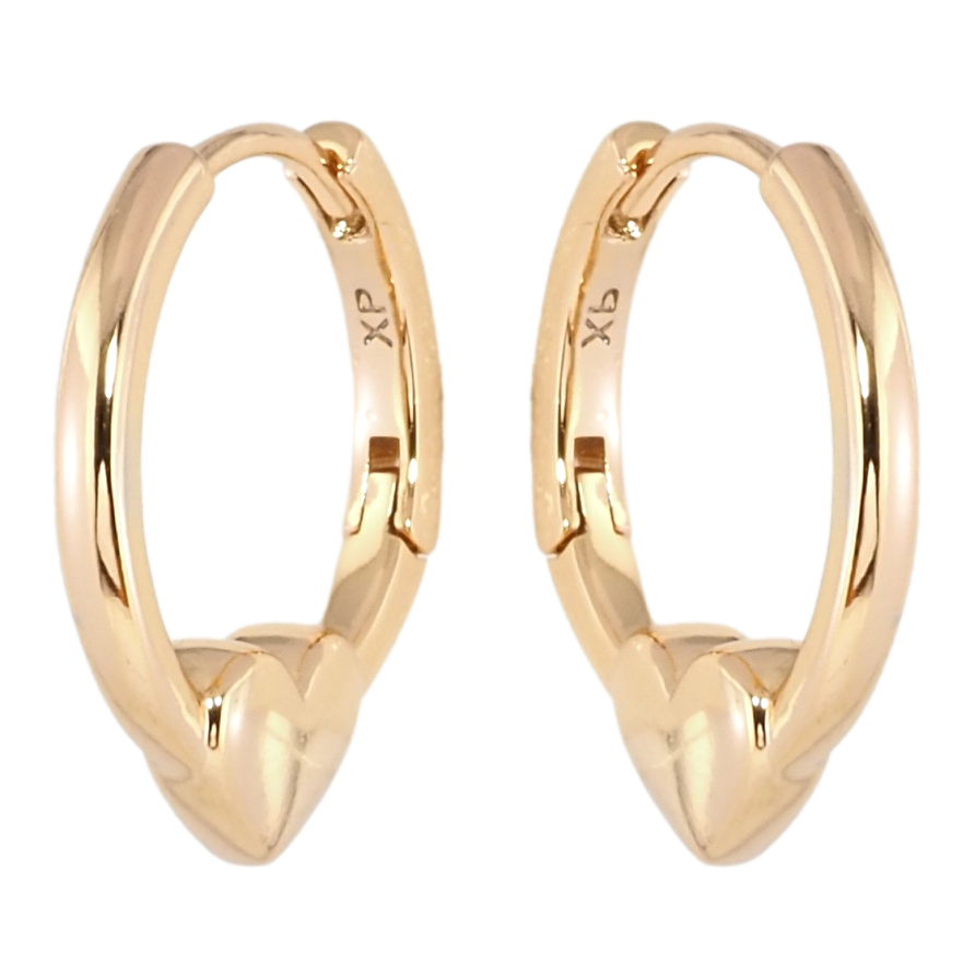 Серьги Xuping Позолота 18K колечки Сердечки фото №1 Серьги Xuping Позолота 18K колечки Сердечки фото №1