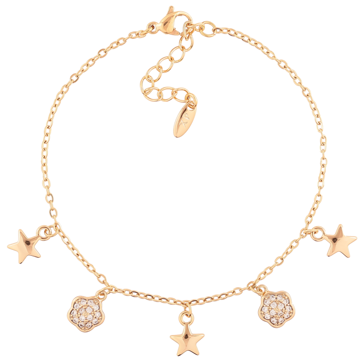 Браслет Xuping Позолота 18K Цепочка с подвесками размер с доп.цеп.17-20.5см х 1.5мм фото №24