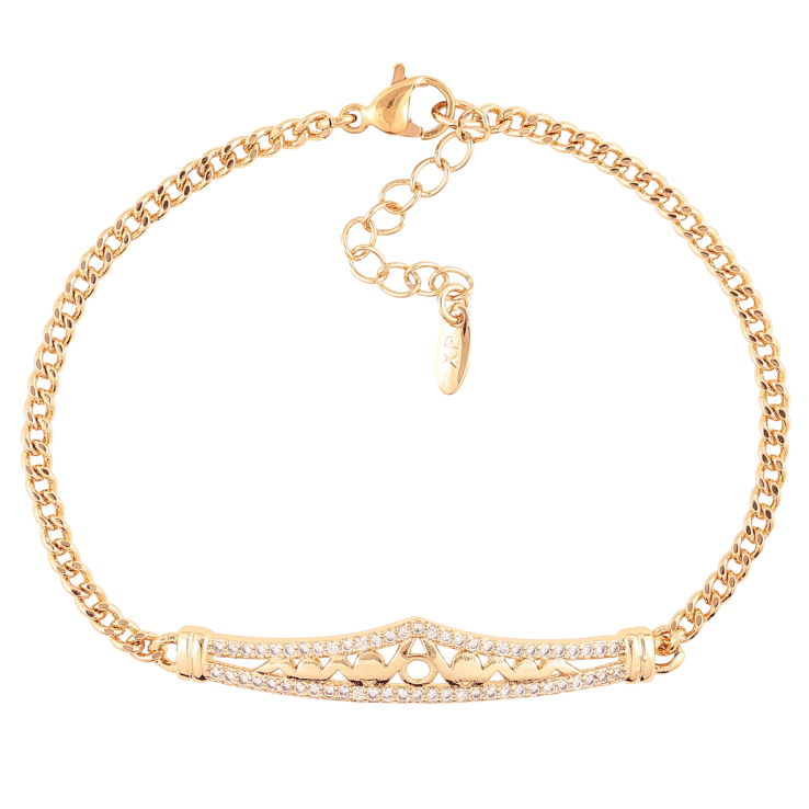 Браслет Xuping Позолота 18K Панцирная цепочка с декоративной вставкой размер с доп.цеп.18-21.5см х 3мм фото №25 Браслет Xuping Позолота 18K Панцирная цепочка с декоративной вставкой размер с доп.цеп.18-21.5см х 3мм фото №25