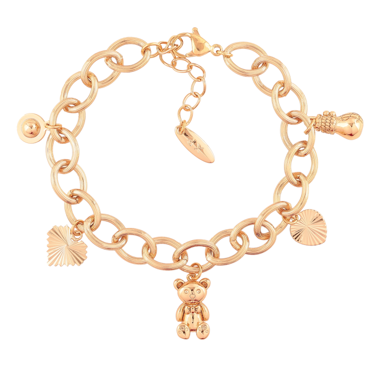 Браслет Xuping Позолота 18K Цепочка Якорная с подвесками размер с доп.цеп.17-20.5см х 8мм фото №20 Браслет Xuping Позолота 18K Цепочка Якорная с подвесками размер с доп.цеп.17-20.5см х 8мм фото №20