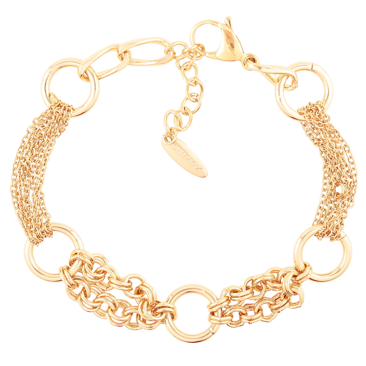 Браслет Xuping Позолота 18K Цепочка Комбинированная размер с доп.цеп.19-22см х 5-12мм фото №20