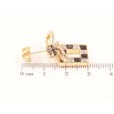 Серьги Xuping QQMM Позолота 18K пусеты Банты с квадратными подвесками и черно-белым цирконием фото №2 Серьги Xuping QQMM Позолота 18K пусеты Банты с квадратными подвесками и черно-белым цирконием фото №2