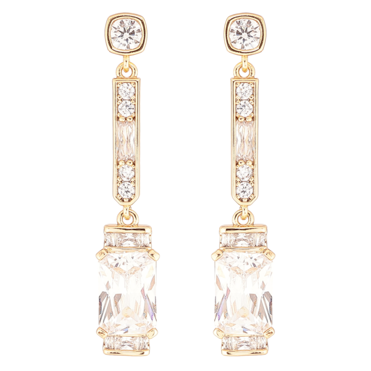 Серьги Xuping QQMM Позолота 18K пусеты Кристальные подвески с фианитами фото №3 Серьги Xuping QQMM Позолота 18K пусеты Кристальные подвески с фианитами фото №3