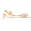Серьги Xuping QQMM Позолота 18K пусеты Бабочки с кристальными подвесками фото №2