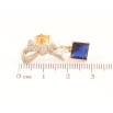 Серьги Xuping QQMM Позолота 18K пусеты Банты с синими фианитами фото №2 Серьги Xuping QQMM Позолота 18K пусеты Банты с синими фианитами фото №2