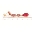Серьги Xuping QQMM Позолота 18K пусеты Подвески из красных фианитов фото №2 Серьги Xuping QQMM Позолота 18K пусеты Подвески из красных фианитов фото №2