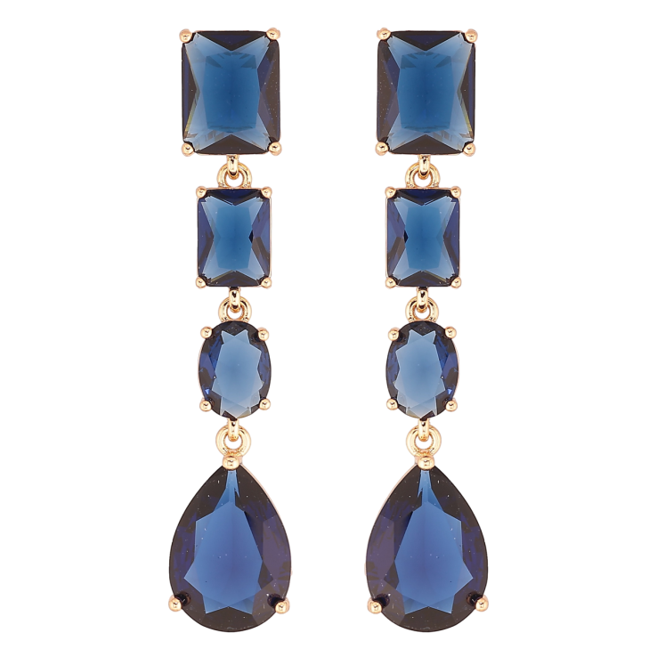 Серьги Xuping QQMM Позолота 18K пусеты Подвески из синих фианитов фото №17 Серьги Xuping QQMM Позолота 18K пусеты Подвески из синих фианитов фото №17