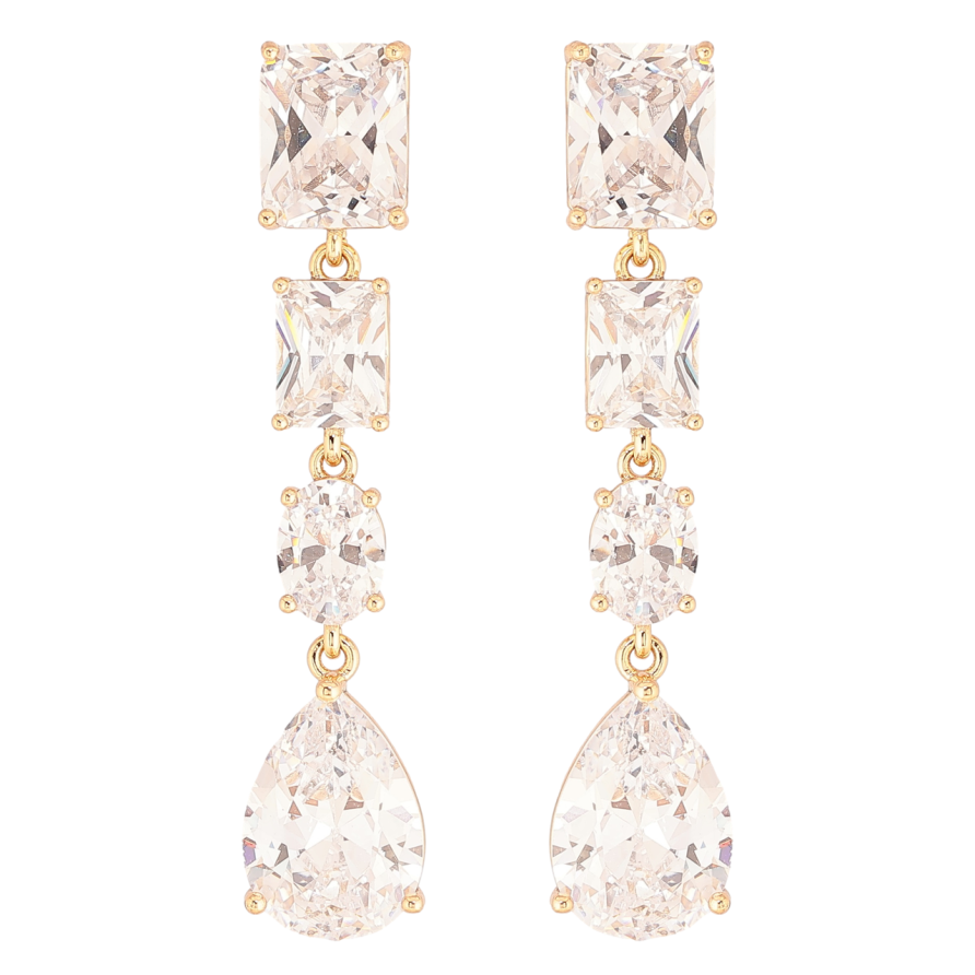 Серьги Xuping QQMM Позолота 18K пусеты Подвески из фианитов фото №1 Серьги Xuping QQMM Позолота 18K пусеты Подвески из фианитов фото №1