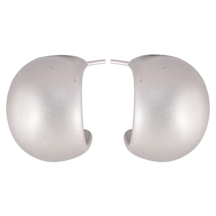 Серьги Xuping TTM Stainless Steel цвет Родий пусеты Обьемные дуги фото №24 Серьги Xuping TTM Stainless Steel цвет Родий пусеты Обьемные дуги фото №24