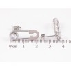 Сережки Xuping TTM Stainless Steel колір Родій пусети «Шпильки з фіанітами» фото №2