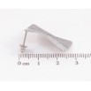 Серьги Xuping TTM Stainless Steel цвет Родий пусеты Прямоугольники с узором на одну сторону фото №2