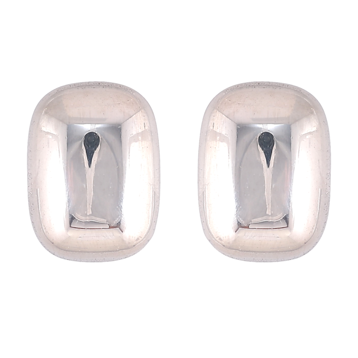 Серьги Xuping TTM Stainless Steel цвет Родий пусеты Объемные прямоугольники 11х15мм фото №9