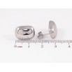 Серьги Xuping TTM Stainless Steel цвет Родий пусеты Объемные прямоугольники 11х15мм фото №2