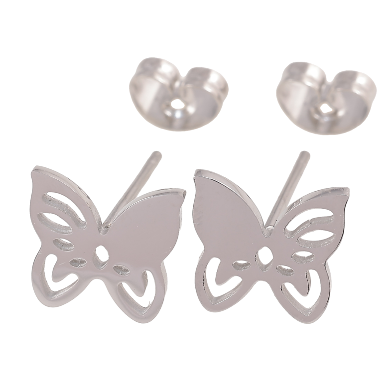 Сережки Xuping TTM Stainless Steel колір Родій пусети «Метелики» фото №22 Сережки Xuping TTM Stainless Steel колір Родій пусети «Метелики» фото №22