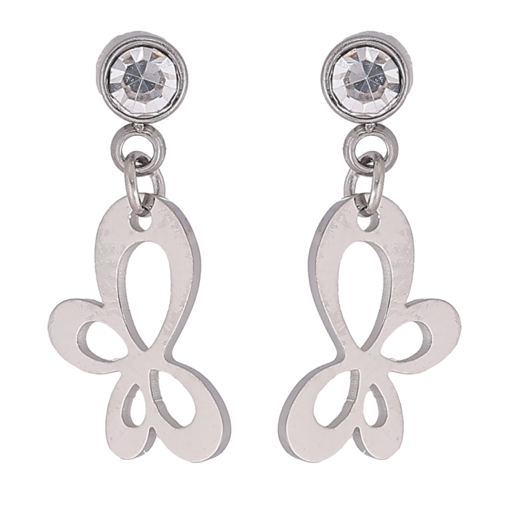 Серьги Xuping TTM Stainless Steel цвет Родий пусеты Подвески с кристаллами и бабочками фото №14 Серьги Xuping TTM Stainless Steel цвет Родий пусеты Подвески с кристаллами и бабочками фото №14