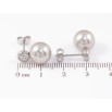 Серьги Xuping TTM Stainless Steel цвет Родий пусеты Кристаллы с жемчужинами фото №2