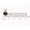 Серьги Xuping TTM Stainless Steel цвет Родий пусеты Декоративные подвески с черными вставками фото №2
