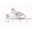 Серьги Xuping TTM Stainless Steel цвет Родий пусеты Сердечки фото №2