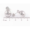 Серьги Xuping TTM Stainless Steel цвет Родий пусеты Шарики с кристаллами фото №2