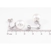 Серьги Xuping TTM Stainless Steel цвет Родий пусеты Жемчужины фото №2
