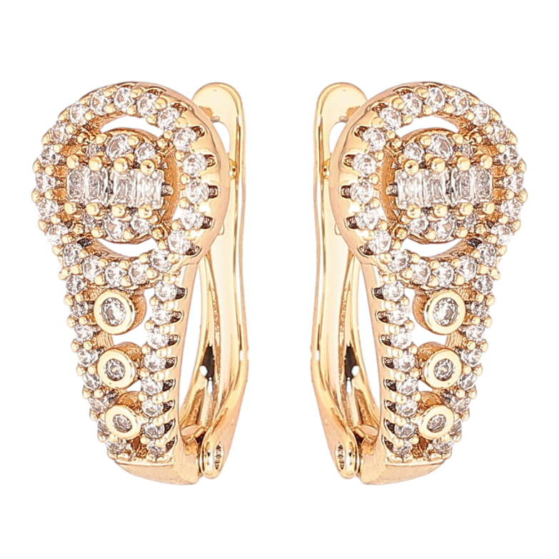 Сережки Xuping Позолота 18K англійський замок «Інкрустація цирконієм» фото №7 Сережки Xuping Позолота 18K англійський замок «Інкрустація цирконієм» фото №7