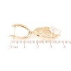 Серьги Xuping Позолота 18K английский замок Овальные подвески с вензельным узором и цирконием фото №2 Серьги Xuping Позолота 18K английский замок Овальные подвески с вензельным узором и цирконием фото №2