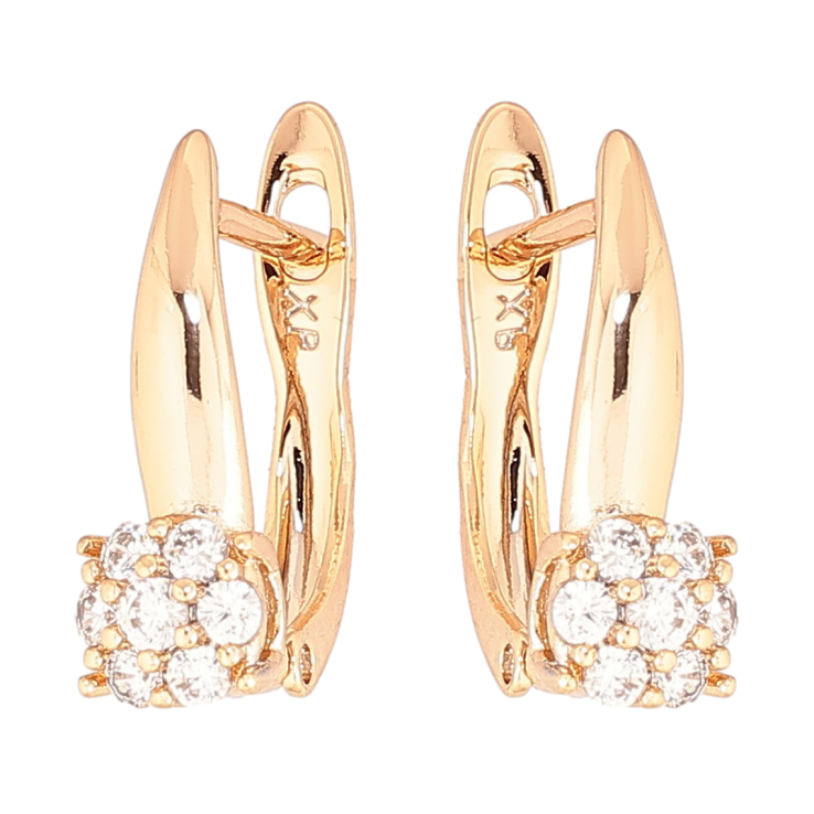 Серьги Xuping Позолота 18K английский замок Кристальные цветочки фото №15 Серьги Xuping Позолота 18K английский замок Кристальные цветочки фото №15