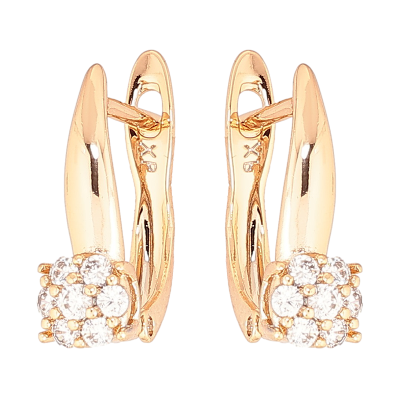 Сережки Xuping Позолота 18K англійський замок «Кришталеві квіточки» фото №19 Сережки Xuping Позолота 18K англійський замок «Кришталеві квіточки» фото №19