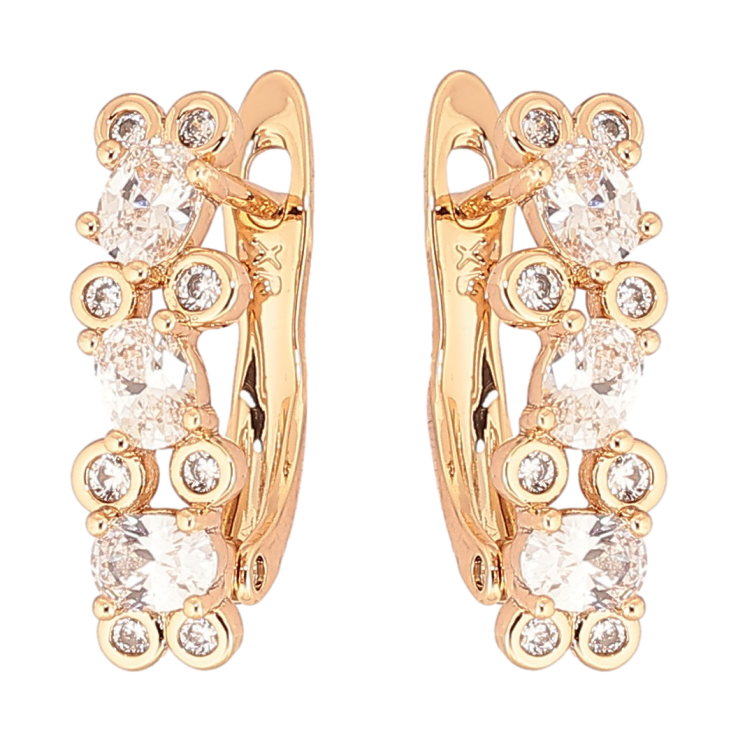 Серьги Xuping Позолота 18K английский замок Инкрустация цирконием фото №23 Серьги Xuping Позолота 18K английский замок Инкрустация цирконием фото №23