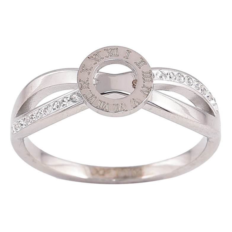 Каблучка Xuping TTM Stainless Steel Колір Родій «Візерунок з циферблатом» фото №5 Каблучка Xuping TTM Stainless Steel Колір Родій «Візерунок з циферблатом» фото №5