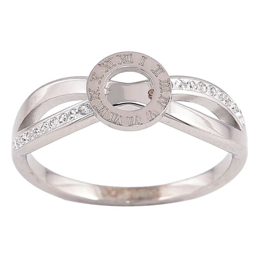 Каблучка Xuping TTM Stainless Steel Колір Родій «Візерунок з циферблатом» фото №1 Каблучка Xuping TTM Stainless Steel Колір Родій «Візерунок з циферблатом» фото №1