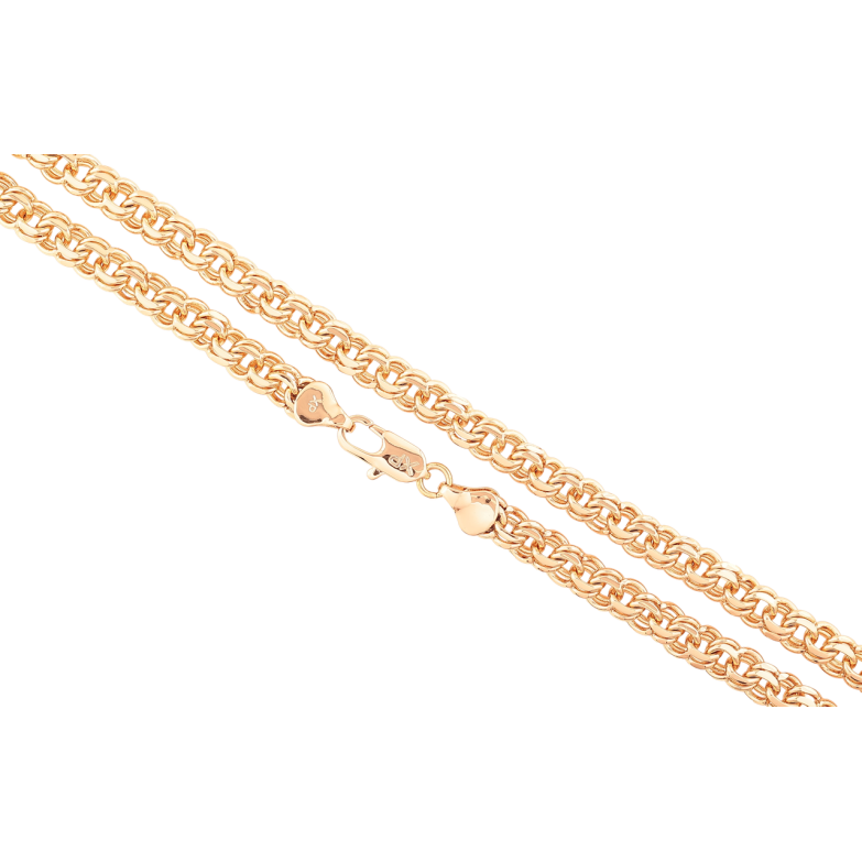 Ланцюжок Xuping Позолота 18K «Плетіння Бісмарк» довжина 50см х 6мм фото №13