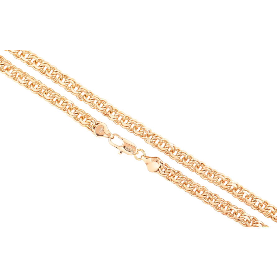 Ланцюжок Xuping Позолота 18K «Плетіння Бісмарк» довжина 50см х 6мм фото №1