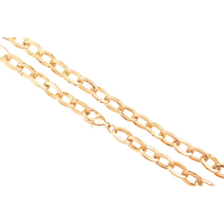 Ланцюжок Xuping Позолота 18K «Плетіння Якірне» довжина 51см х 9мм фото №2 Ланцюжок Xuping Позолота 18K «Плетіння Якірне» довжина 51см х 9мм фото №2