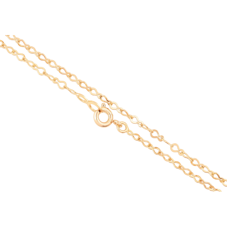 Ланцюжок Xuping Позолота 18K «Плетіння Вісімка» довжина 44см х 2.5мм фото №2 Ланцюжок Xuping Позолота 18K «Плетіння Вісімка» довжина 44см х 2.5мм фото №2
